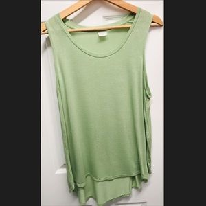 Light green sleeveless top